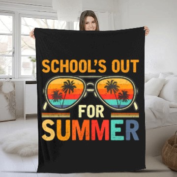 Discover Last Day Of School Schools Out For Summer Teacher Fleece Blankets