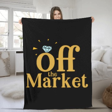 Discover Off The Market Fiance Or Bride With Engagement Rin Fleece Blankets