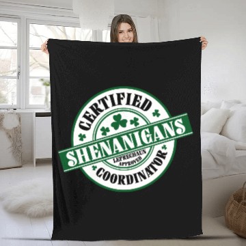 Discover Shenanigans Coordinator Shamrock St Patrick'S Day Fleece Blankets