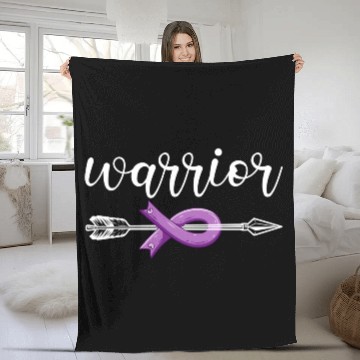 Discover Pancreatic Cancer Warrior Awareness Believe Fleece Blankets