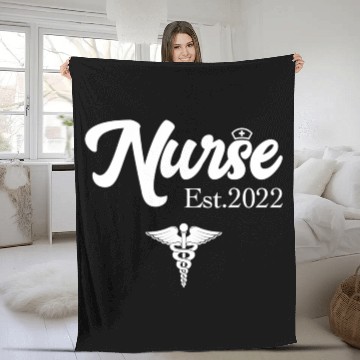 Discover Registered Nurse Est 2022 Rn Nursing School Gradua Fleece Blankets