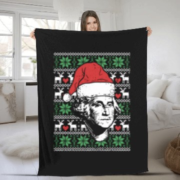 Discover Ugly George Washington Patriotic President Fleece Blankets