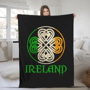 Discover Celtic Knot Clover Ireland St Paddys Day Irish 202 Fleece Blankets