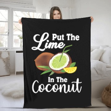 Discover Put The Lime In The Coconut Summer Casual Fleece Blankets