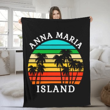 Discover Anna Maria Island Florida Family Vacation Fleece Blankets