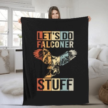 Discover Falconer Stuff Falcon Lover Falconry Fleece Blankets
