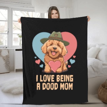 Discover I Love Being A Doodle Mom Goldendoodle Dog Mom Fleece Blankets