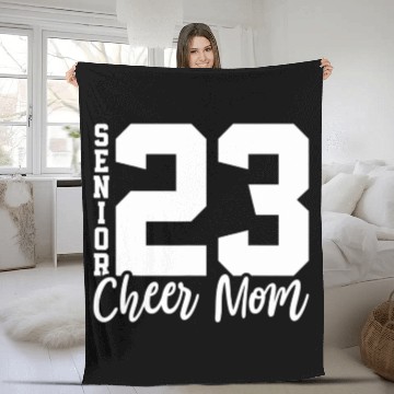 Discover Senior Cheer Mom 23 Cheerleader Parent Class of 20 Fleece Blankets
