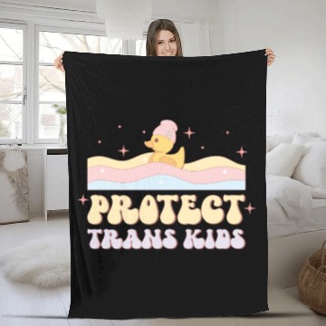 Discover Protect Trans Kids, LGBT Pride Month Fleece Blankets