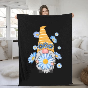 Discover Z4R8 Daisy Gnomes Floral Gnomes Spring Fleece Blankets