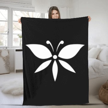 Discover Butterfly Flower Fleece Blankets