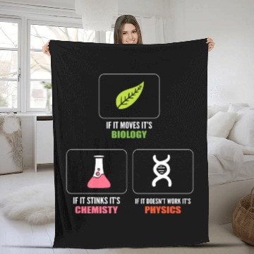 Discover Biology Chemistry Physics Biology Teacher Fleece Blankets