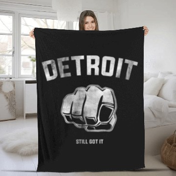 Discover Detroit Fist Style For Detroit Fleece Blankets