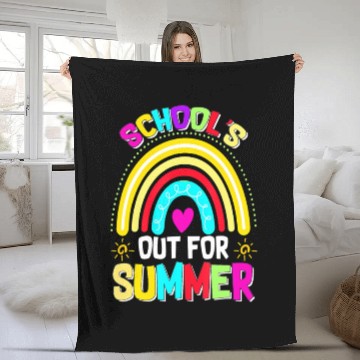 Discover Schools Out For Summer Teacher Last Day Of School Fleece Blankets