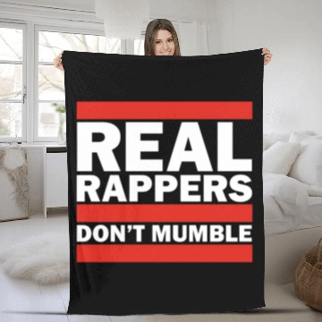 Discover Real Rappers Dont Mumble Old School Hip Hop Rap Fleece Blankets
