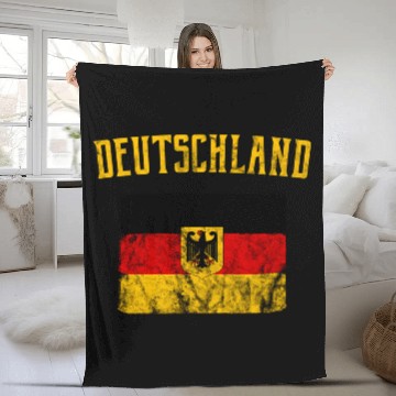 Discover Deutschland German Flag Fleece Blankets