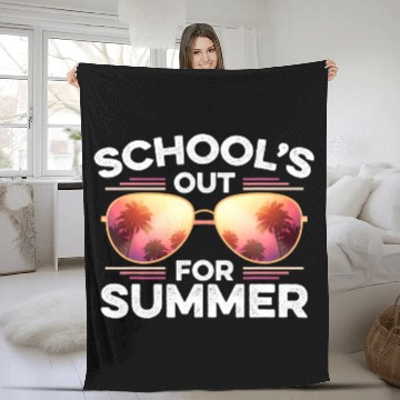 Discover Last Day Of School Schools Out For Summer Teacher Fleece Blankets