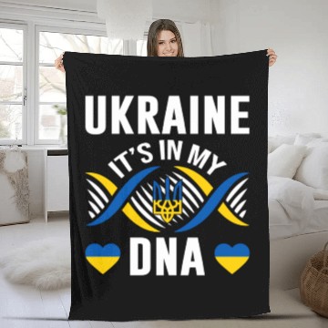 Discover Ukraine Is In My Dna Ukrainian National Pride Flag Fleece Blankets