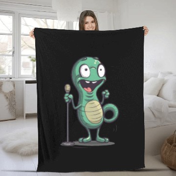 Discover Jokester Lizard Live Fleece Blankets