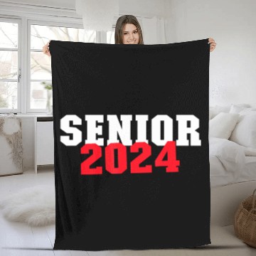 Discover Senior 2024 Graduation School Back To School Fleece Blankets