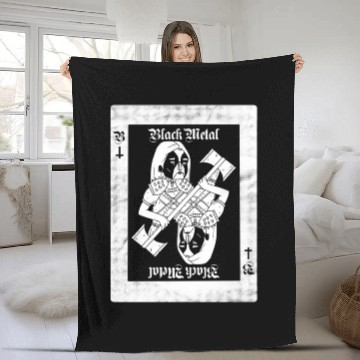 Discover Black Metal Concert Headbanger Satan Antichrist Co Fleece Blankets