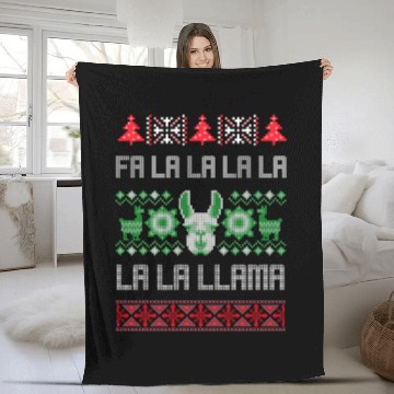 Discover Fa La La Llama Ugly Llama Fleece Blankets