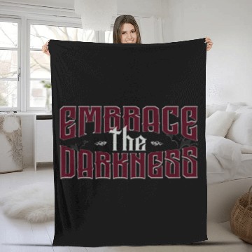 Discover Embrace The Darkness - Gothic Typo And Aesthetic Fleece Blankets