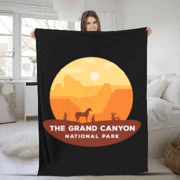 Discover Grand Canyon National Park Arizonna Fleece Blankets