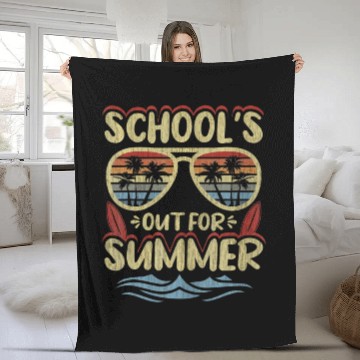Discover Last Day Of School Schools Out For Summer Teacher Fleece Blankets