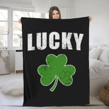 Discover Lucky Irish Shamrock St Patrick'S Day Youth Fleece Blankets