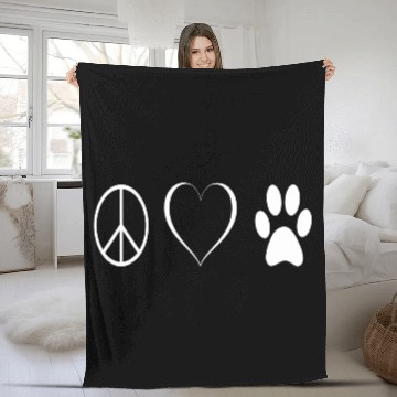 Discover Peace love animals Fleece Blankets