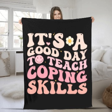 Discover Teach ing Skills Teacher Back To School Counselor Fleece Blankets
