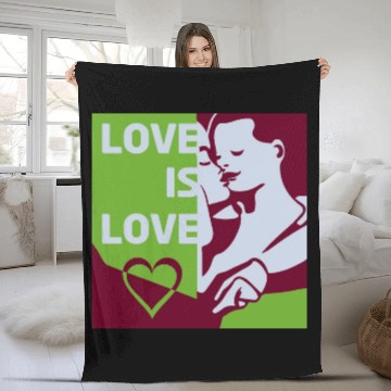 Discover Love Is Love - Colorful Graphic Fleece Blankets