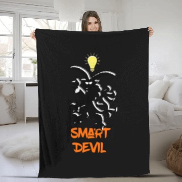 Discover smart devil bling Fleece Blankets