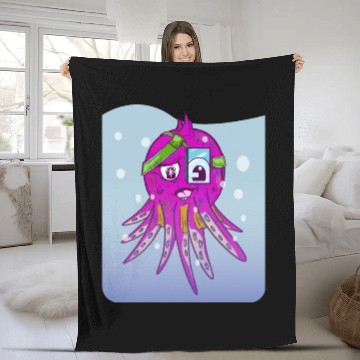 Discover Cute pink octopus Fleece Blankets