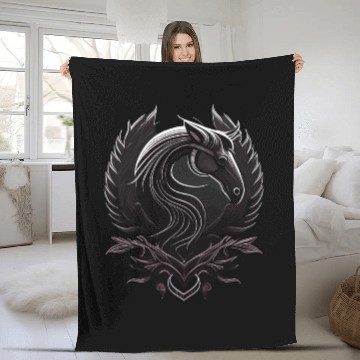 Discover Horseshoe and Horse Fleece Blankets