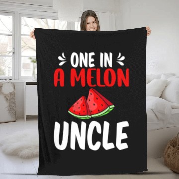 Discover One In A Melon Uncle Watermelon Family Fleece Blankets