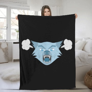Discover Angry Wolf Fleece Blankets