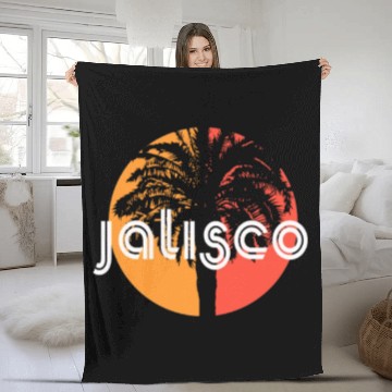 Discover Jalisco Mexico Artistic Vacation Souvenir Palm Fleece Blankets