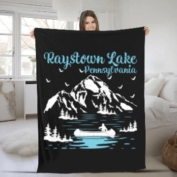 Discover Summer Vacation Pennsylvania Raystown Lake Fleece Blankets