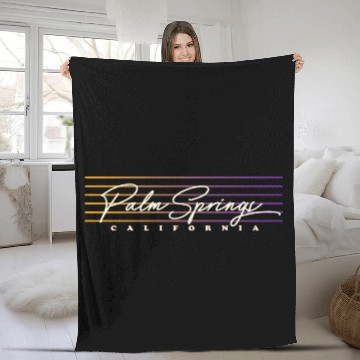Discover Palm Springs Style California Fleece Blankets