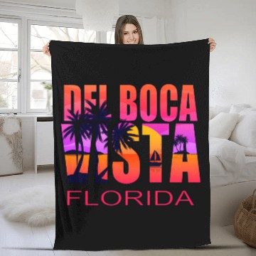 Discover Del Boca Vista Retirement Community Novelty Fleece Blankets