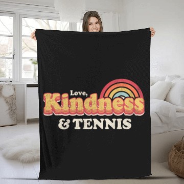 Discover Tennis Love Kindness And Tennis Fleece Blankets
