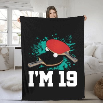 Discover I'm 19 Table Tennis Player Sports Teen 19th Fleece Blankets