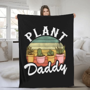 Discover Landscaper Gardener Dad Plants Expert Plant Daddy Fleece Blankets