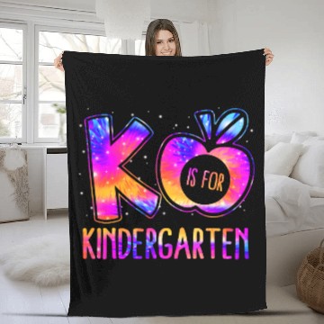 Discover K Is For Kindergarten Teacher Tie Dye Back to Scho Fleece Blankets