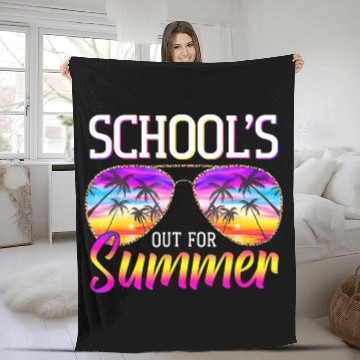 Discover Last Day Of School Schools Out For Summer Teacher Fleece Blankets
