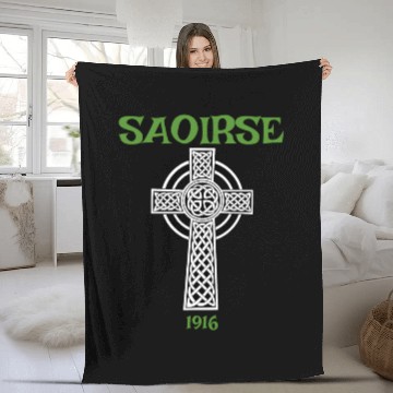 Discover Saoirse Meaning Freedom Irish Republican With Celt Fleece Blankets