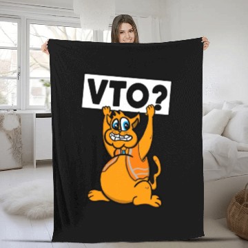 Discover Cat Asking For Vto Worker That Loves Kitties Vto S Fleece Blankets
