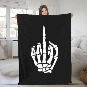 Discover eleton Middle Finger Fleece Blankets